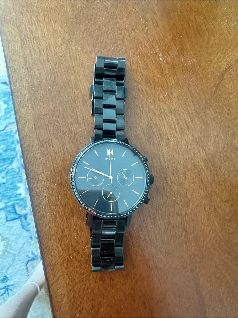 MVMT Men's Black Stainless Steel Chronograph with Gold Accents